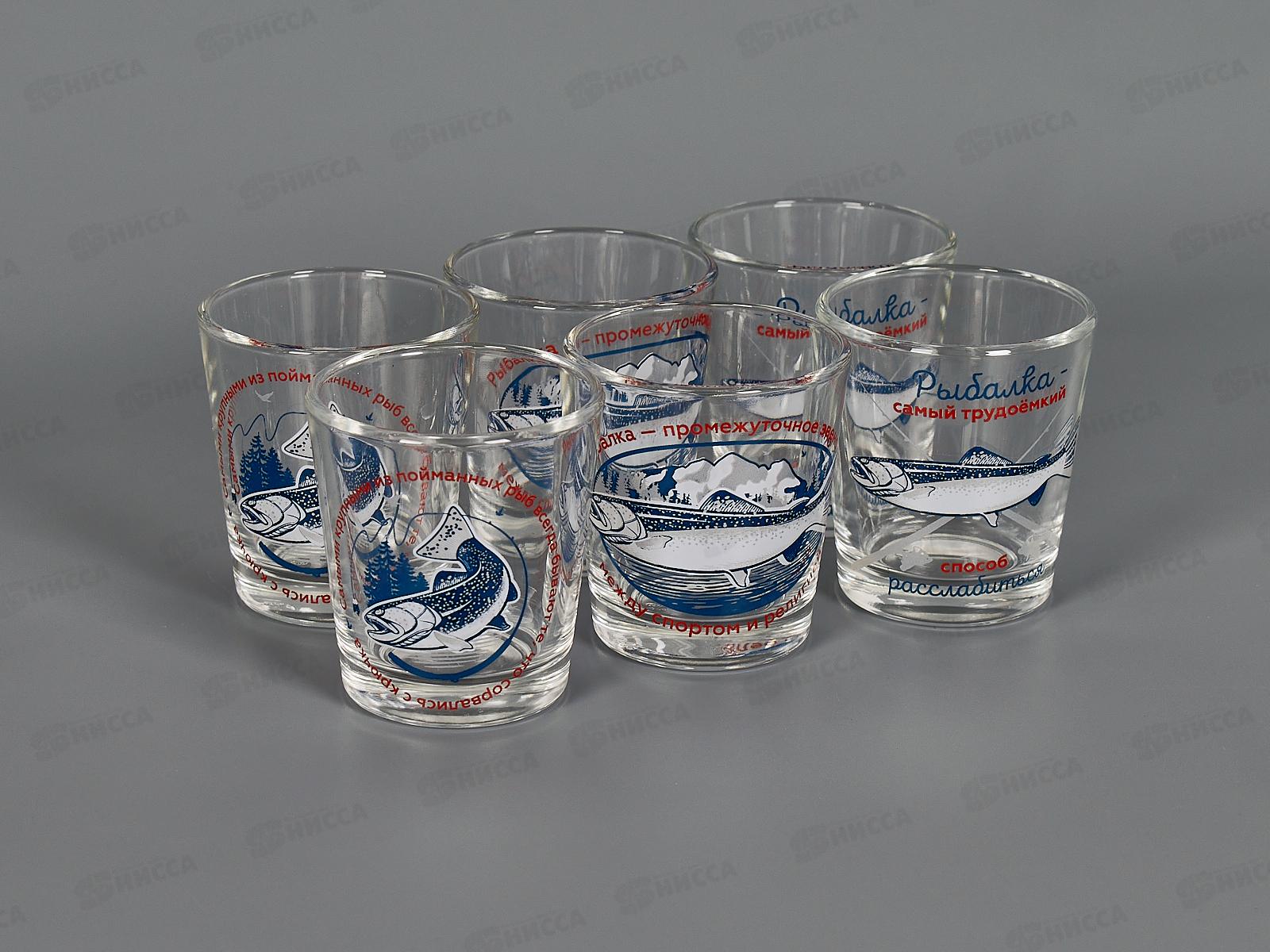 Набор стопок 6шт. 50мл Ода На Рыбалке  *18 1250