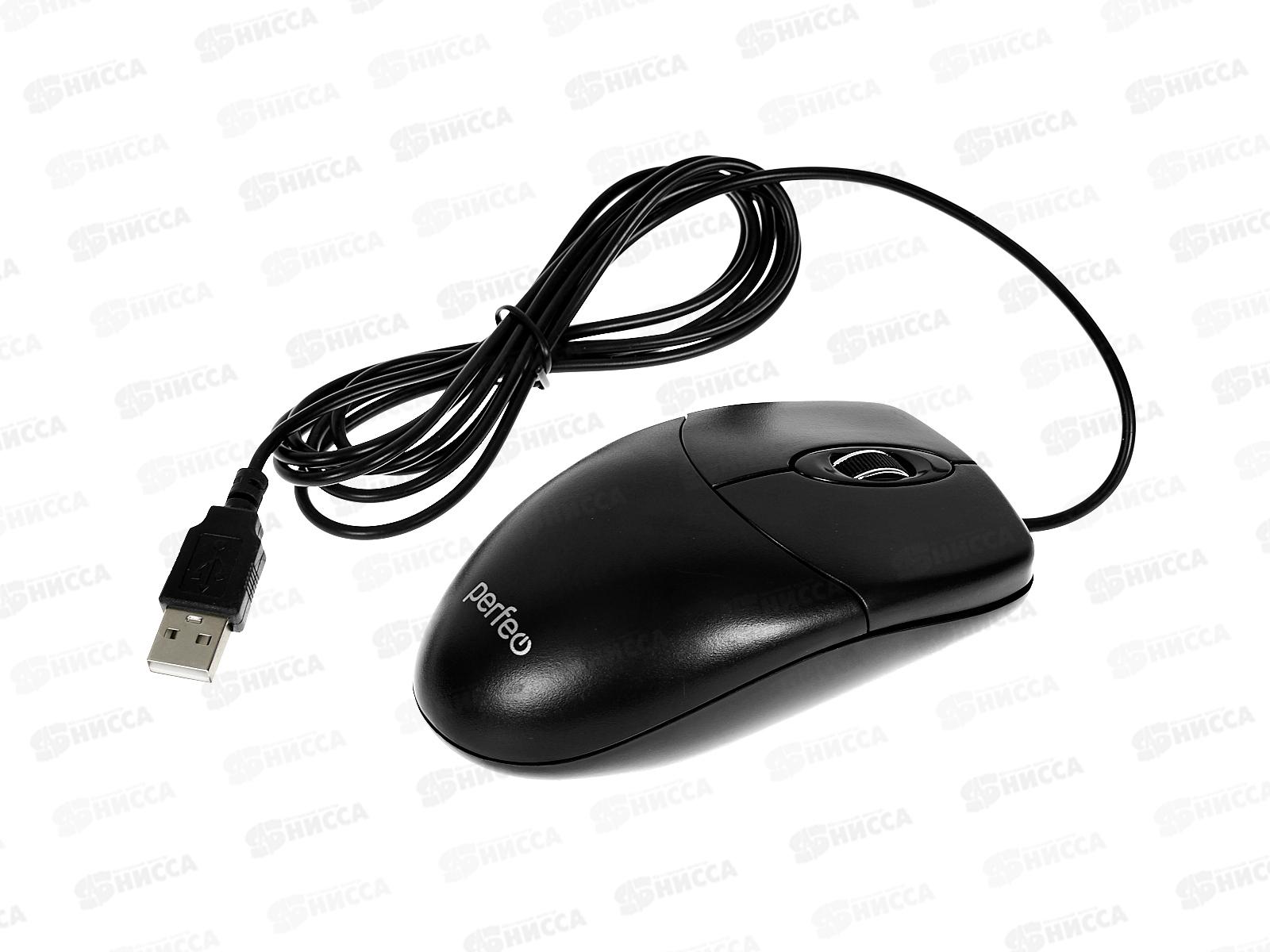 Мышь Perfeo оптическая, DEBUT, 3 кнопки, DPI 1000, USB, чёрная, 4752