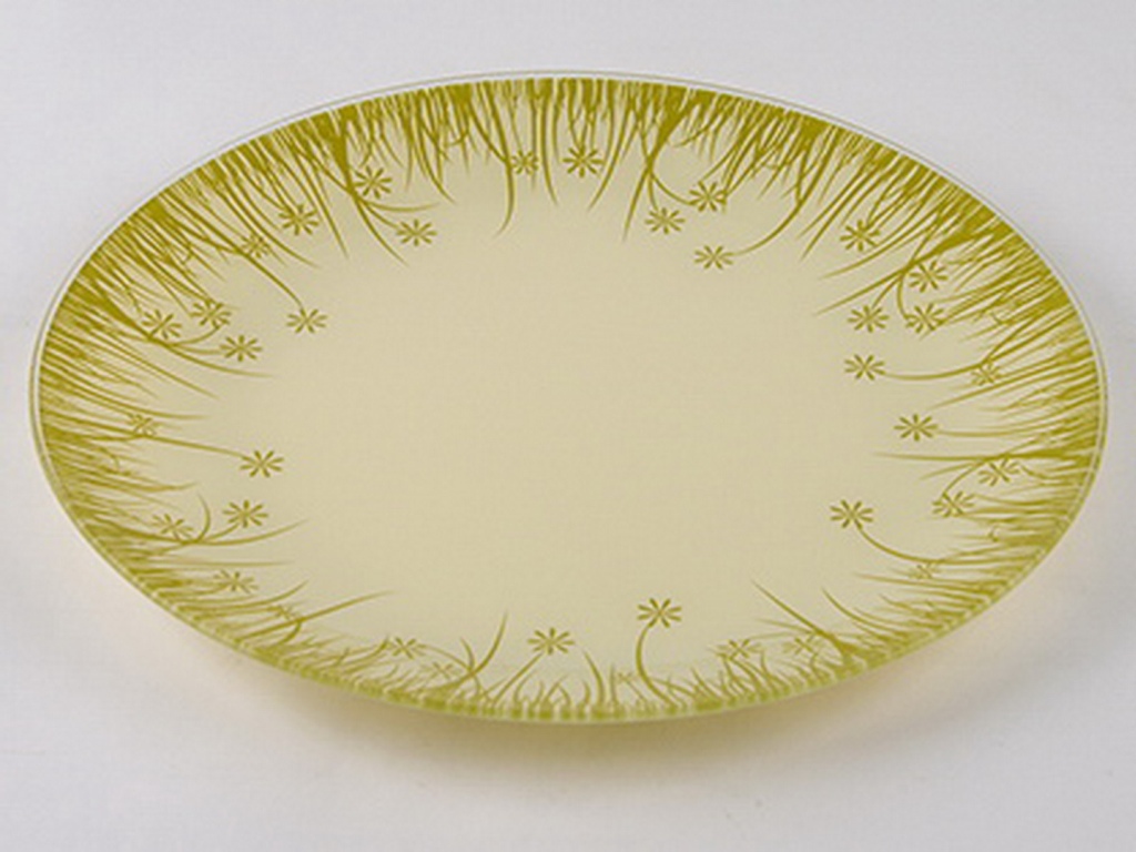 Тарелка 85-109-26 "Форест"  шампанское, зеленое. 4840160275