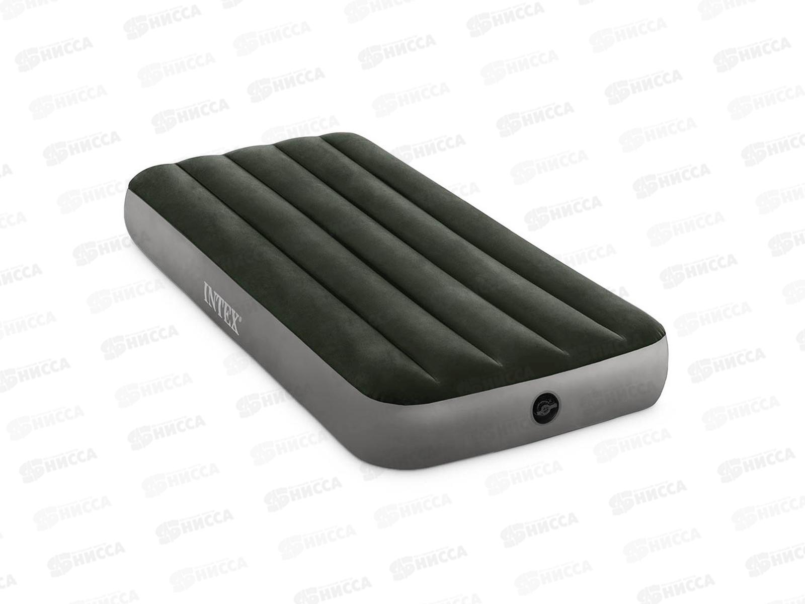 Кровать надувная 64760 76*191*25см насос INTEX 108-059 г