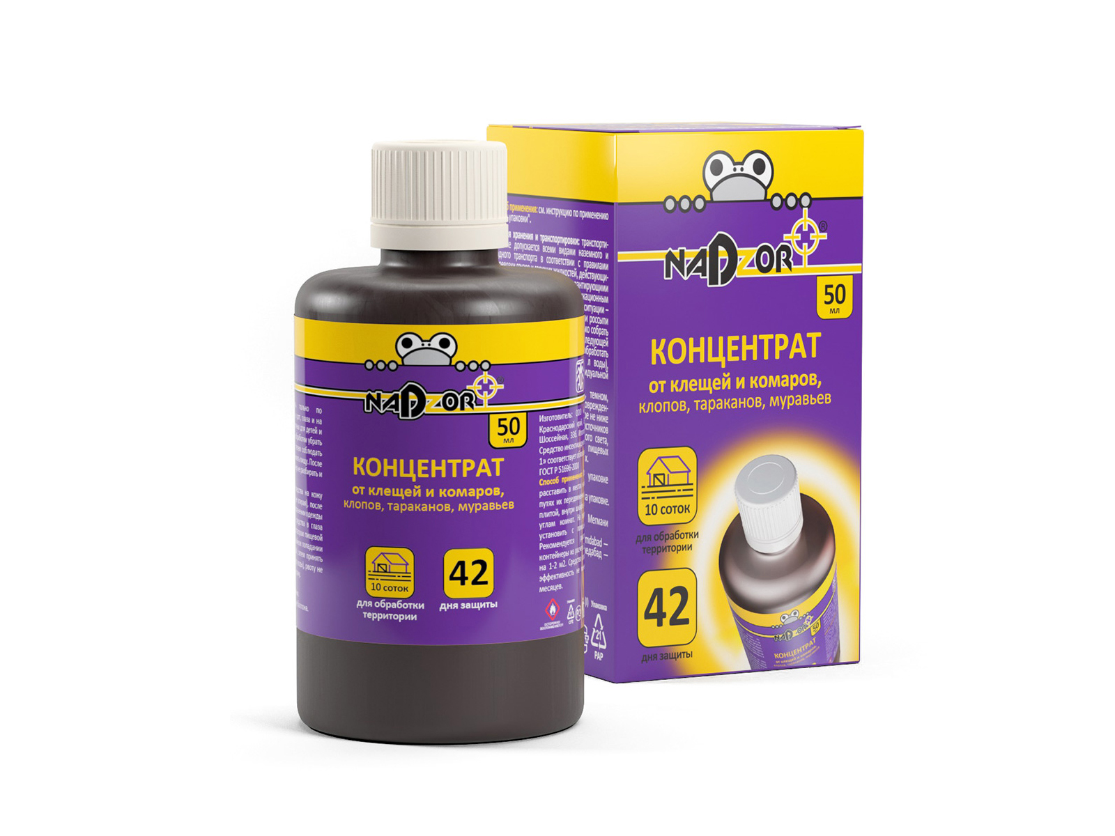 NADZOR Концентрат универсальный от всех насекомых 50мл  *30