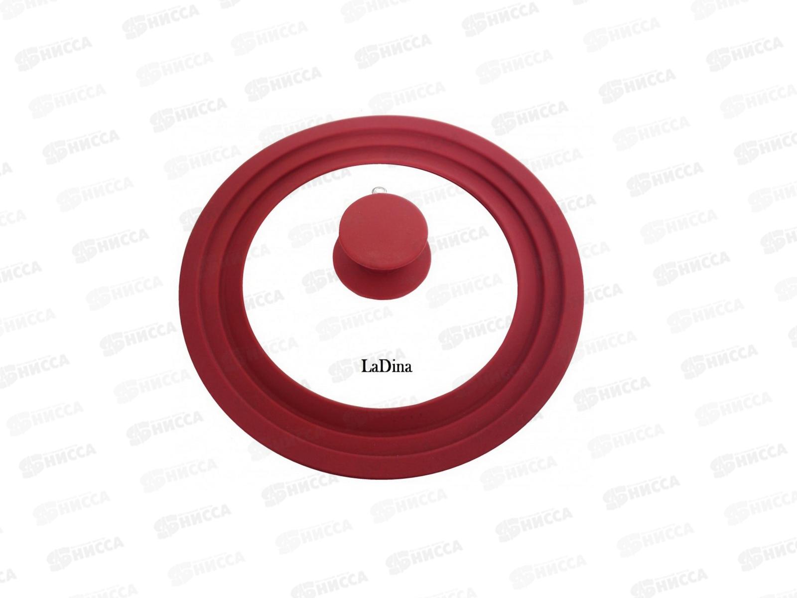 Крышка стеклянная Д24-26-28см силиконовый ободок,ручка,пароотвод 90005