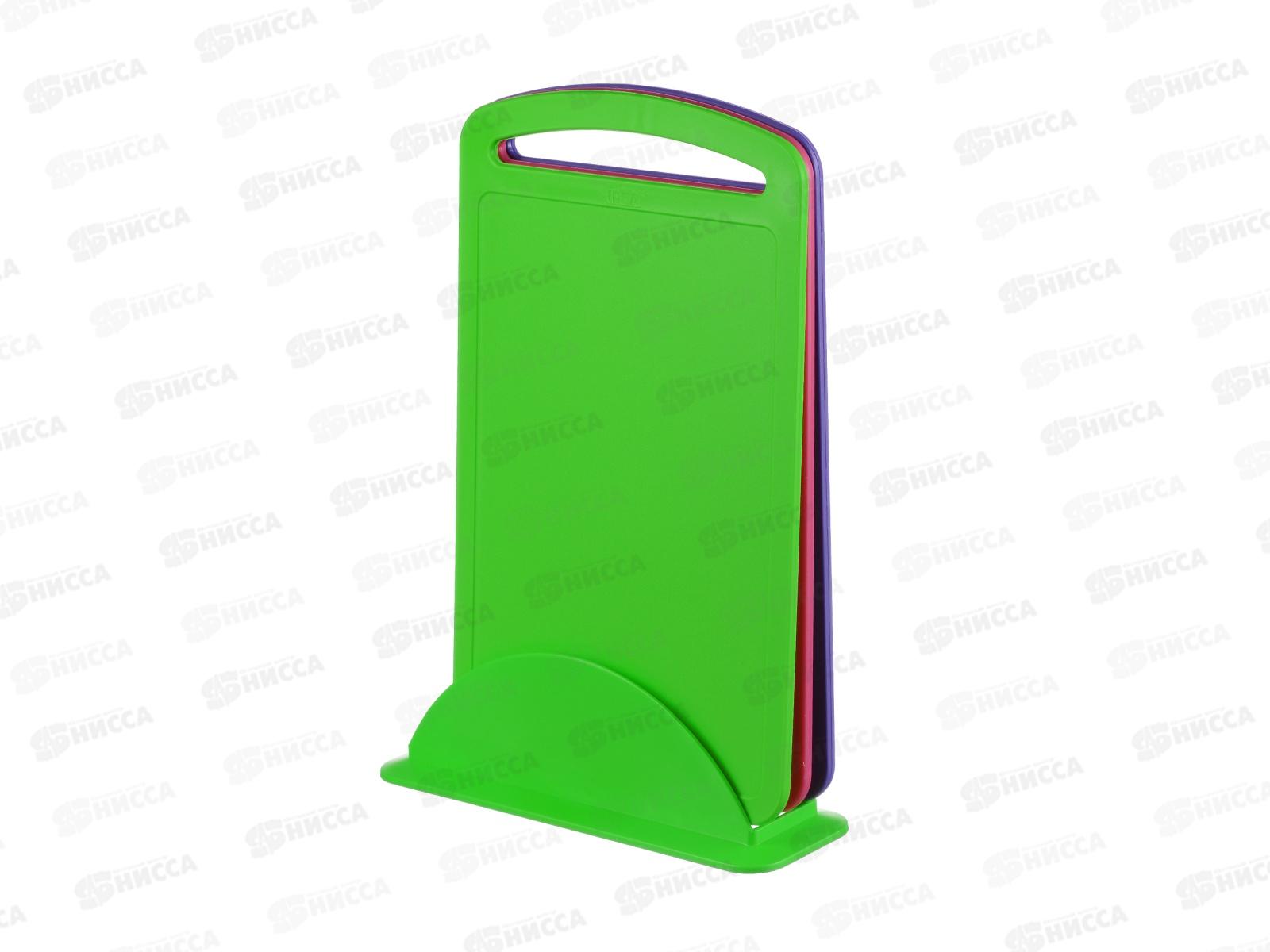 Набор разделочных досок на подставке яр-зеленый М1580 *10