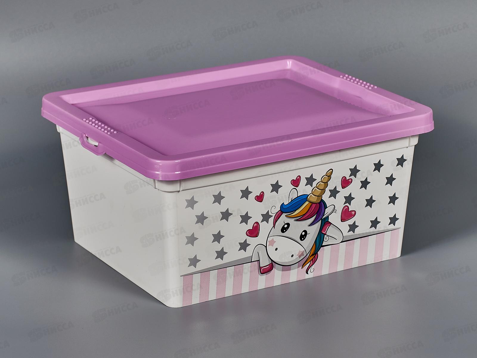 Ящик 2л ДЕКО 190*160*90мм единорог М2355 *10