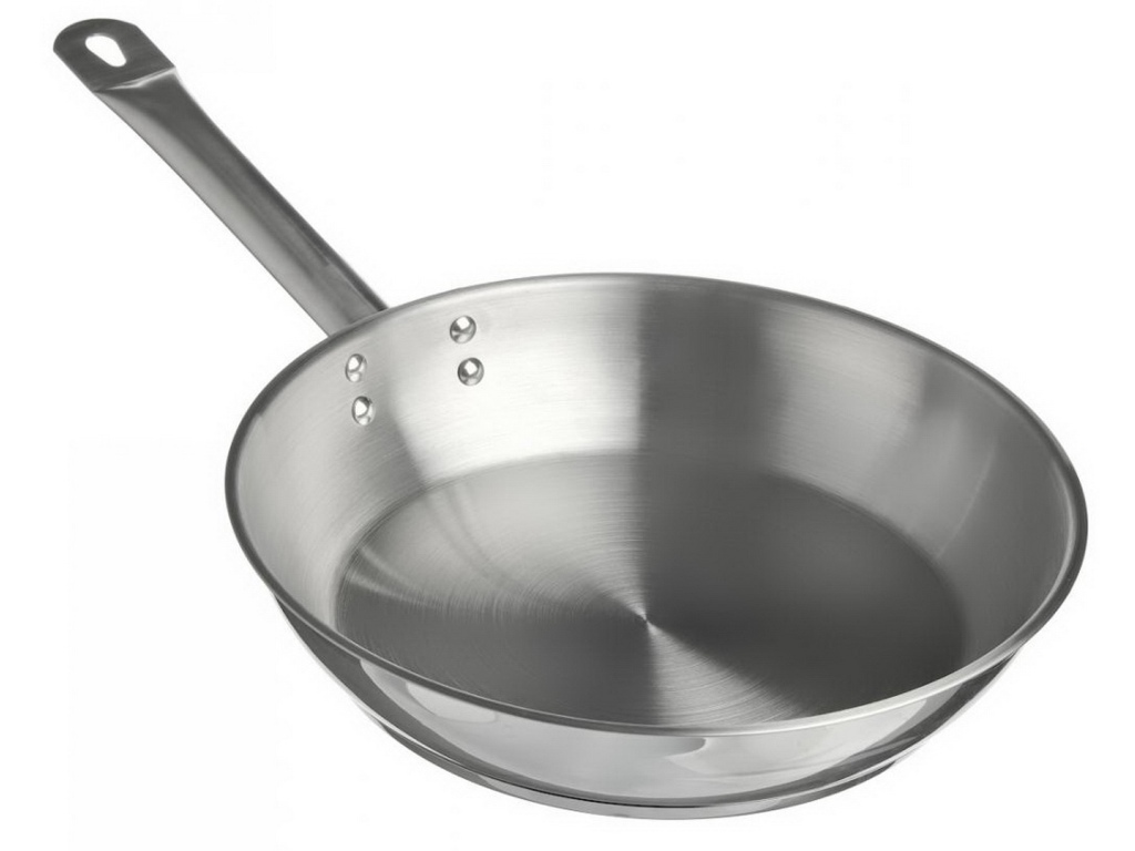 Сковорода 24см без крышки (общепит) корпус 06,мм индукционнок дно КТ-ОБ-СН-24