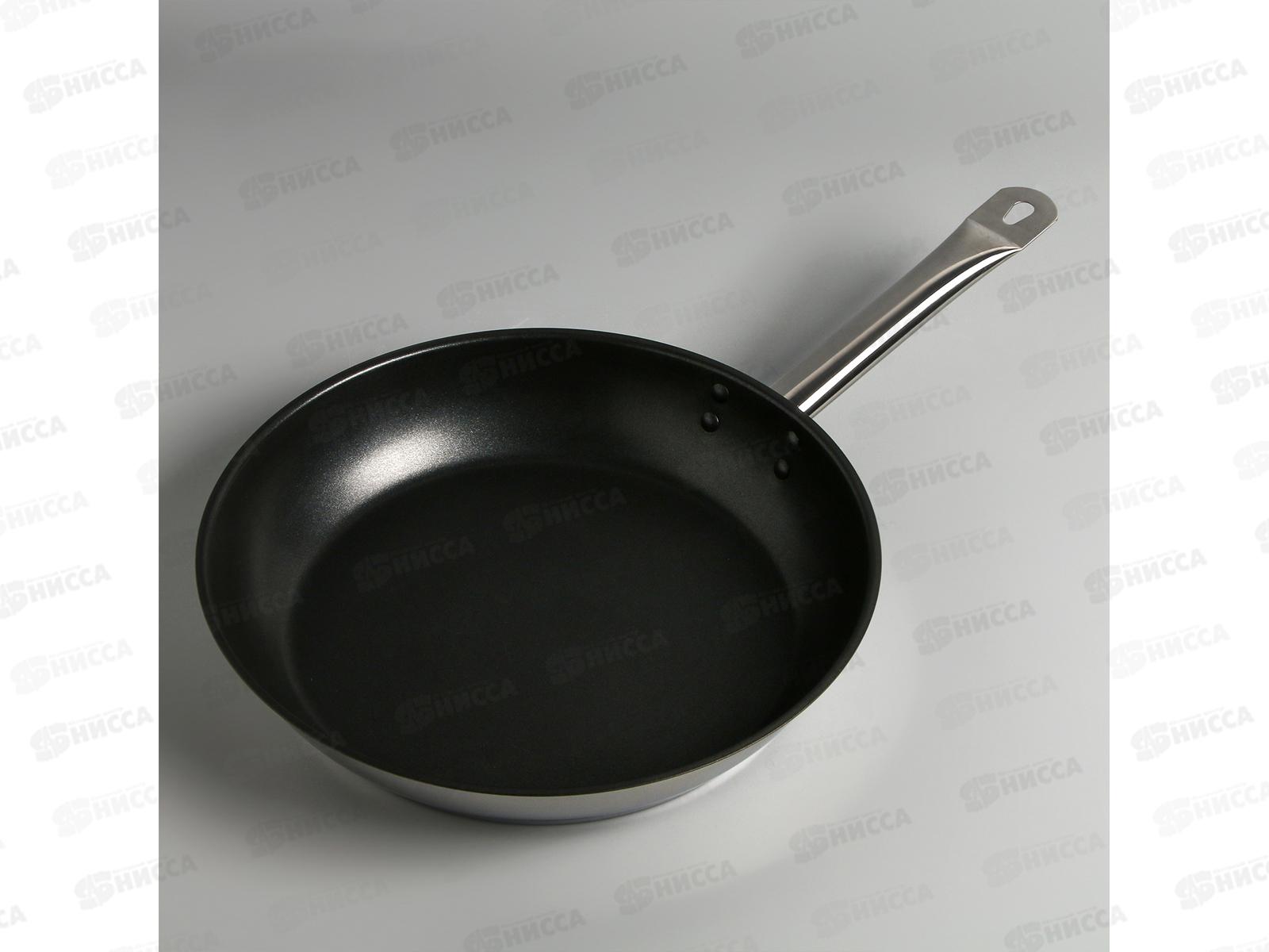 Сковорода 26см без крышки антипригарное покрытие (общепит) корпус 06,мм индукционное дно КТ-ОБ-СА-26