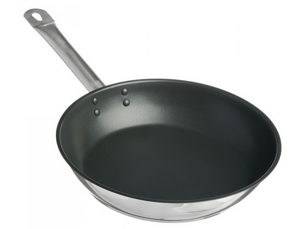Сковорода 28см без крышки антипригарное покрытие (общепит) корпус 06,мм индукционное дно КТ-ОБ-СА-28