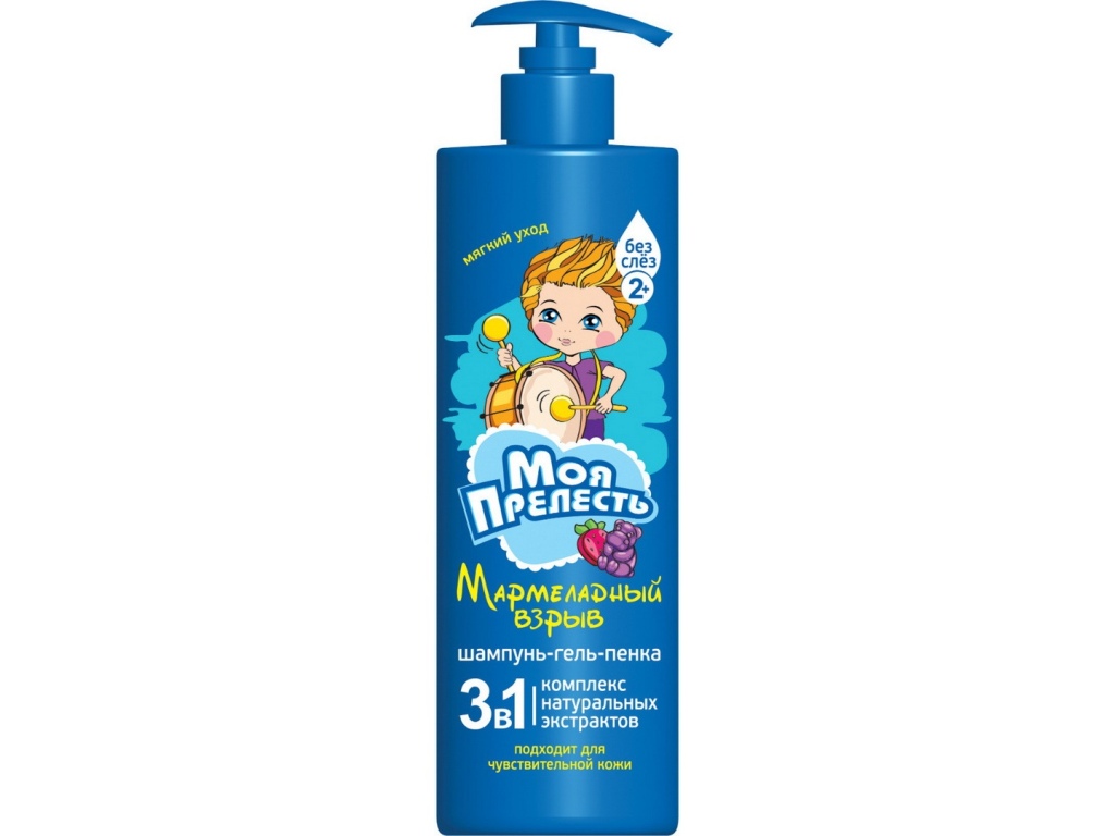 Моя прелесть шампунь-гель-пенка 3в1 детский Мармел.взрыв 500мл *6