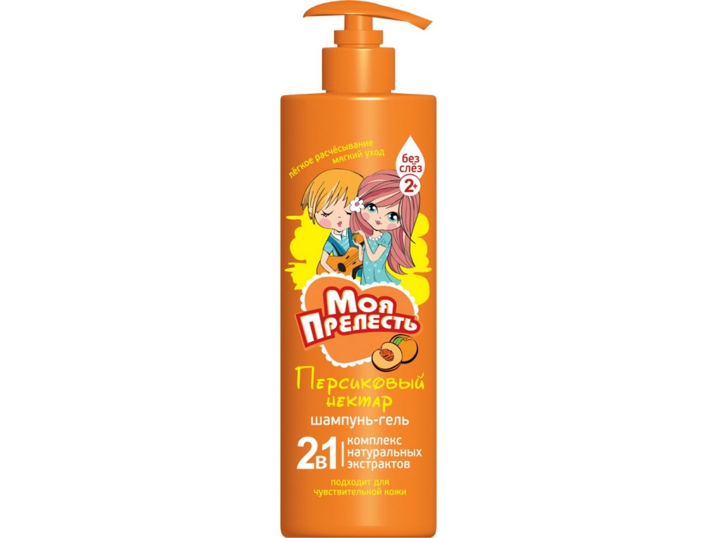 Моя прелесть шампунь-гель 2в1детский Мечтательный персик 500мл *6