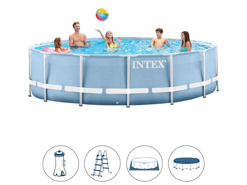 Бассейн 26724 (457*107см) каркасный, с фильтром Prism Frame INTEX