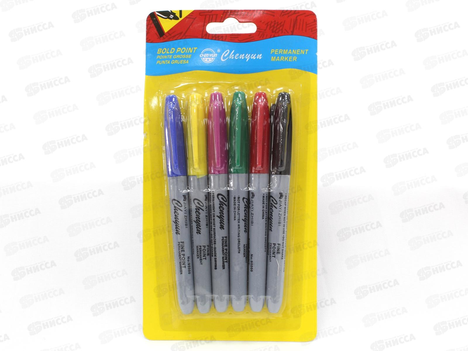 Маркеры BASIR 95000-6 перманентные 6 цветов *100/200