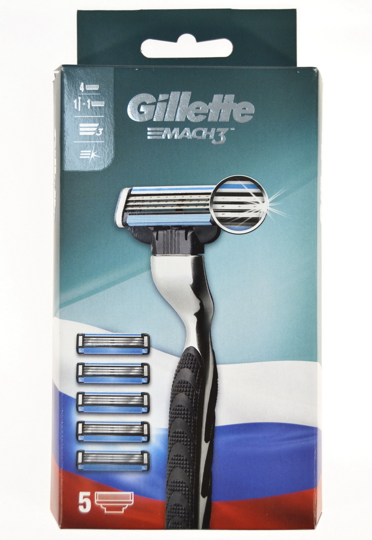 Жиллет МАК-3 станок + 1 кассетой + МАК-3 4 сменные кассеты *6/20