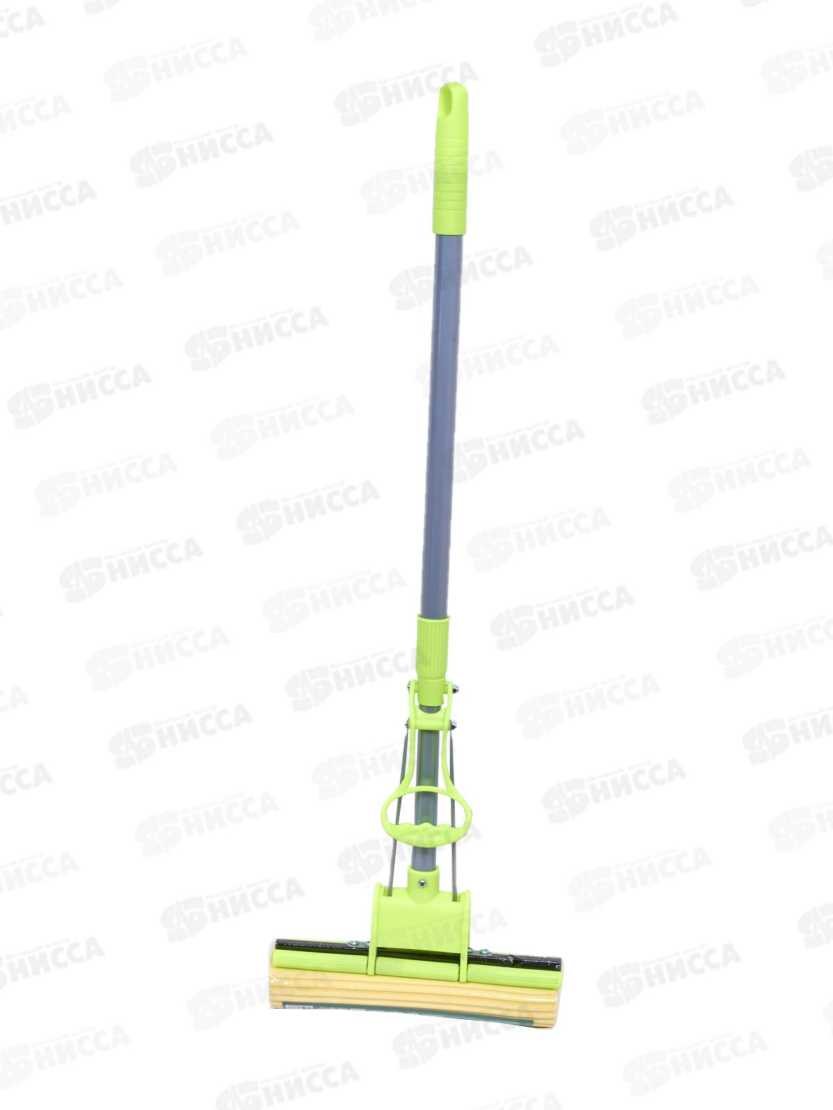 Швабра отжимная &quotУмничка&quot ЭКОНОМ 1ролик телескопическая ручка KWL10207  МП