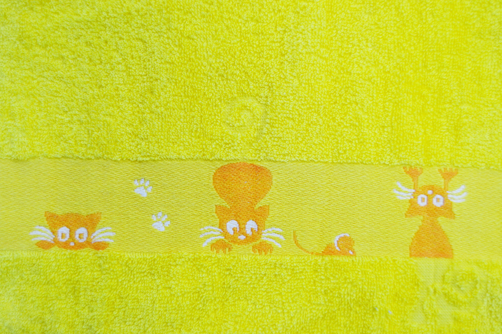 Полотенце махровое 30*60  Кошки 03-010 желтый