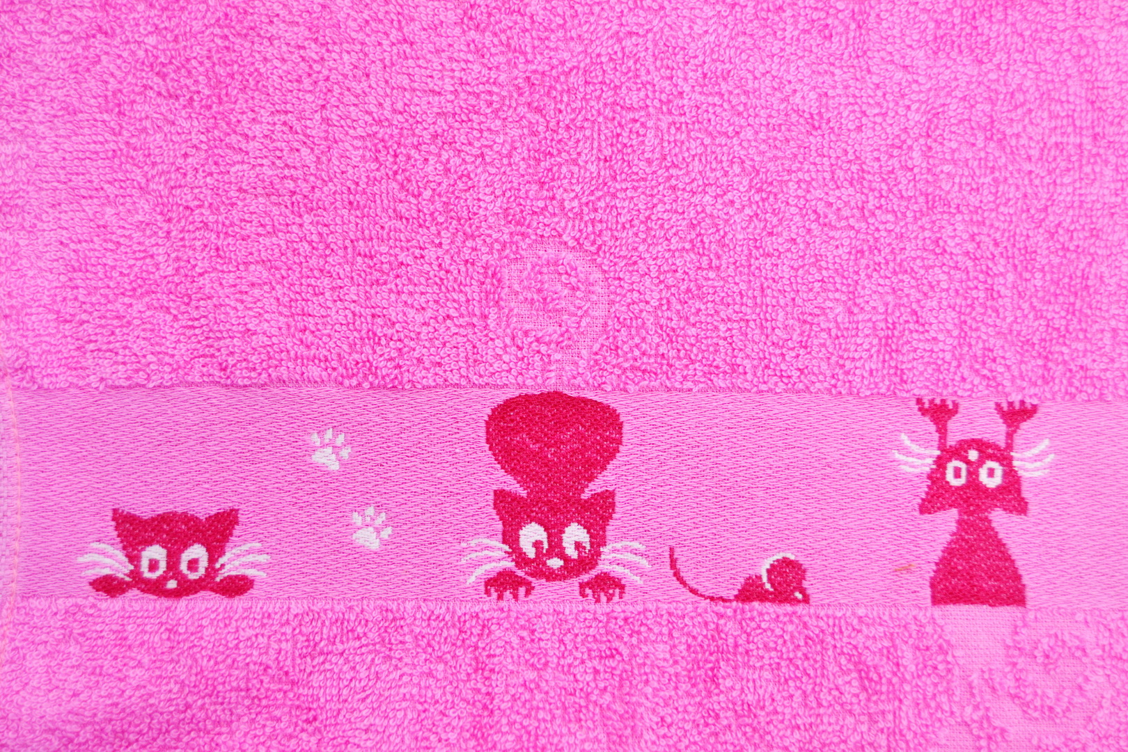 Полотенце махровое 30*60  Кошки 03-058 бледно-розовый