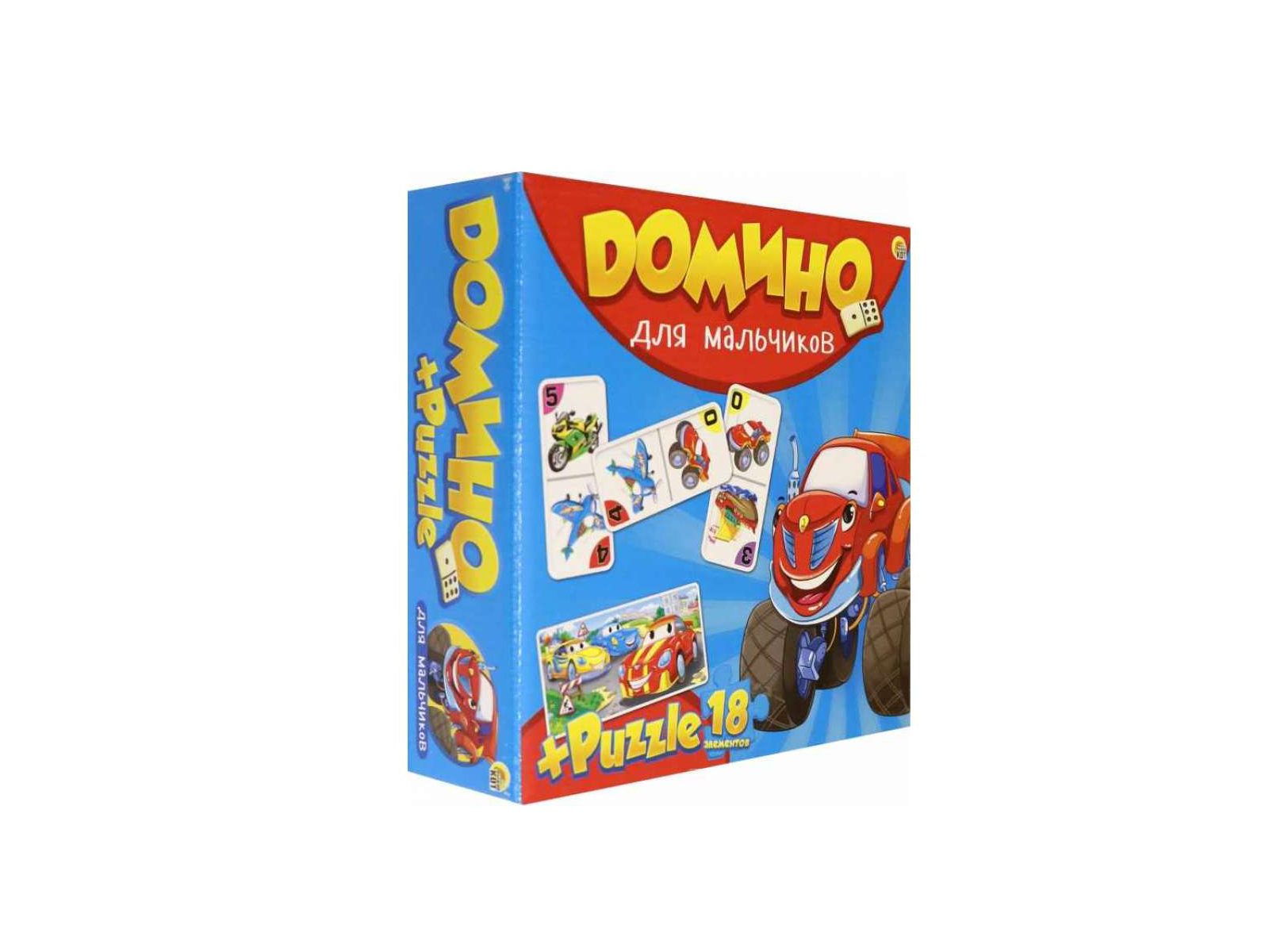 Домино + пазлы (18 элементов) Для мальчиков, ИН-6756  *20