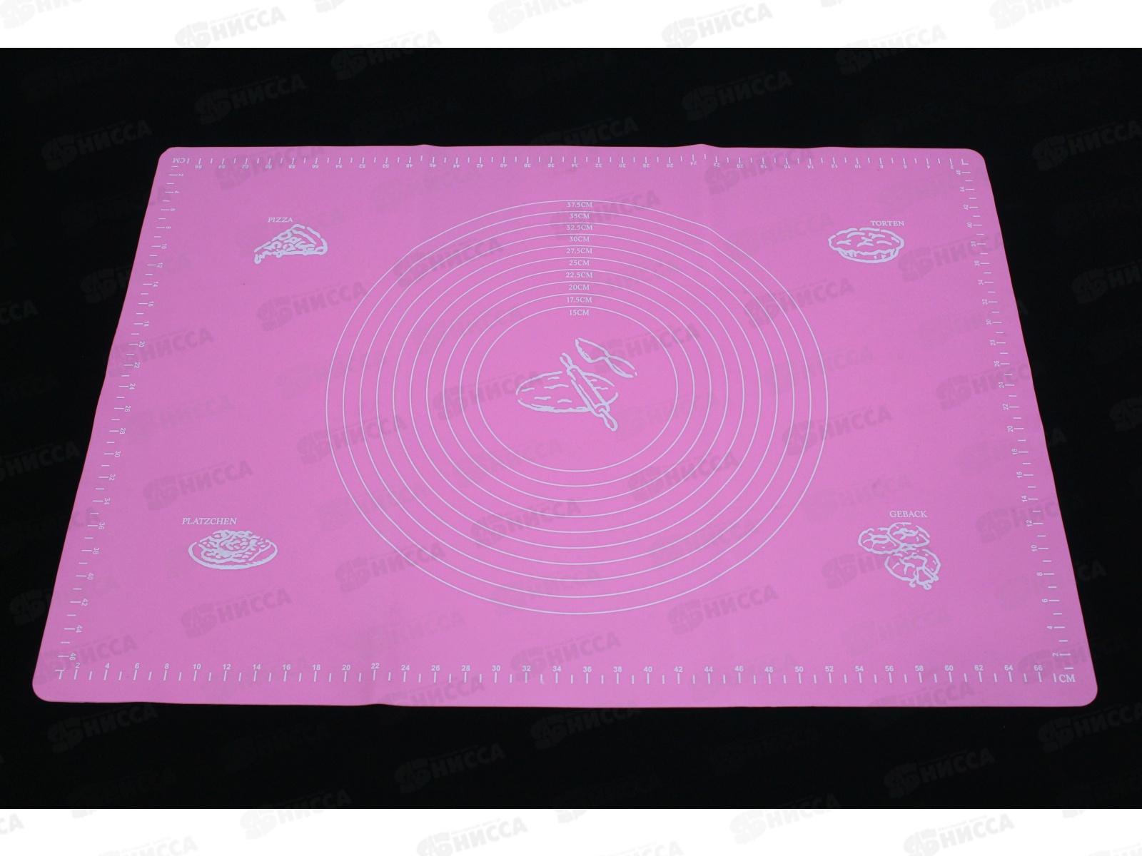 Коврик для раскатки выпечки теста 50*70см силиконовый (039451)  Ж