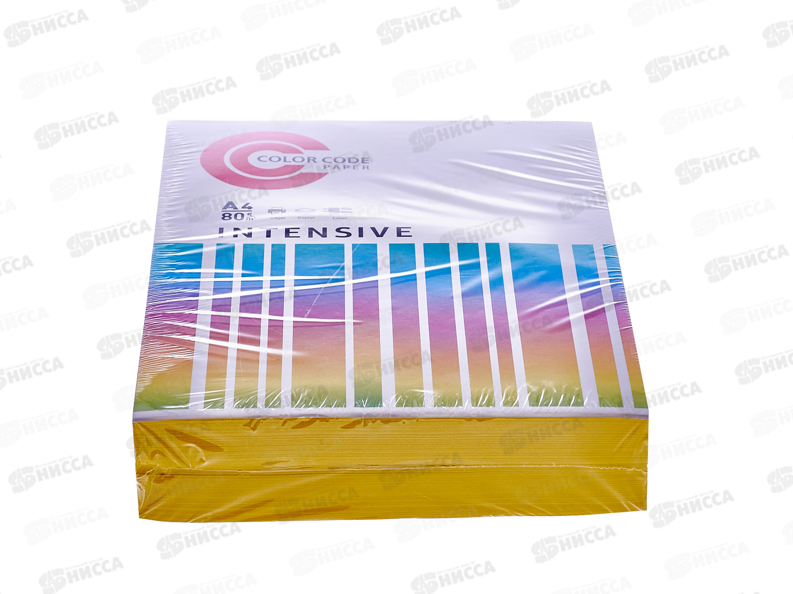 Бумага ксероксная P80 500л А4 Color Code интенсивно желтая 569673