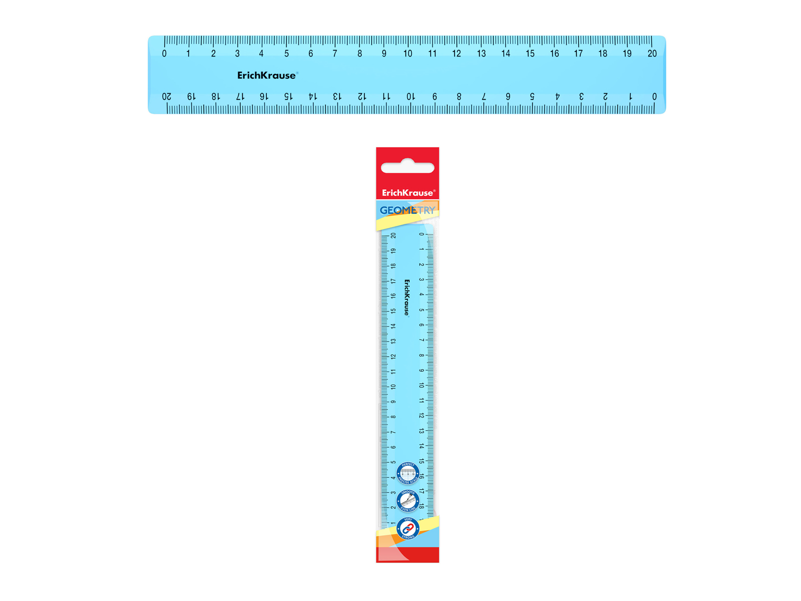 Линейка 20см EK пластиковая, Neon Solid 50574*44