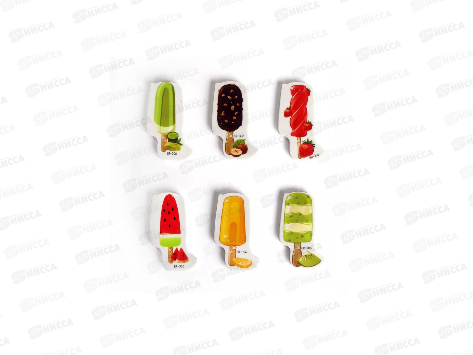 Ластик J.OTTEN Эскимо 7*3,5см асс. 0075(ER-306)*36