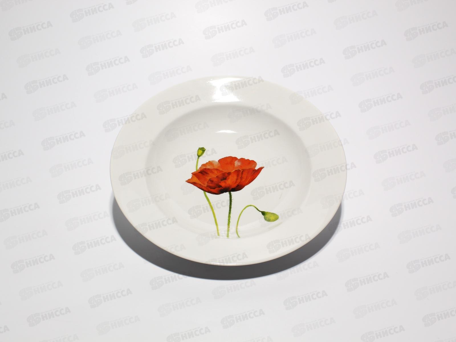 Тарелка глубокая 240мм Гладкий край Алый мак 089642 *20