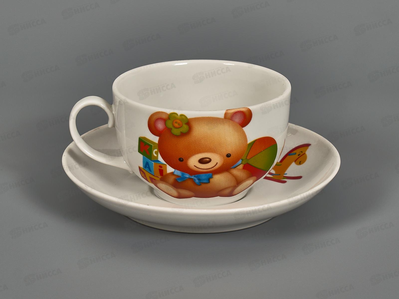 Чашка чайная с блюдцем 210см3 Янтарь Любимые игрушки 090962 *12