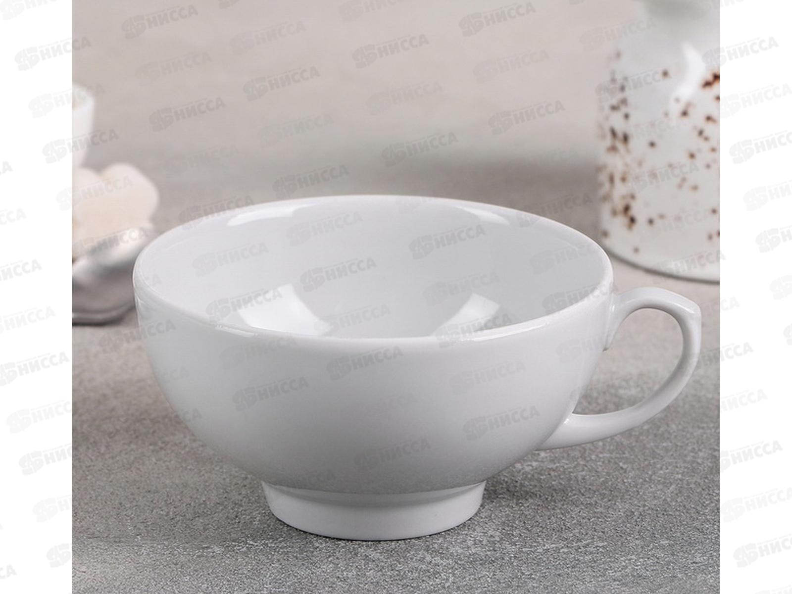 Чашка чайная с блюдцем 220см3 Рубин Белая 001432