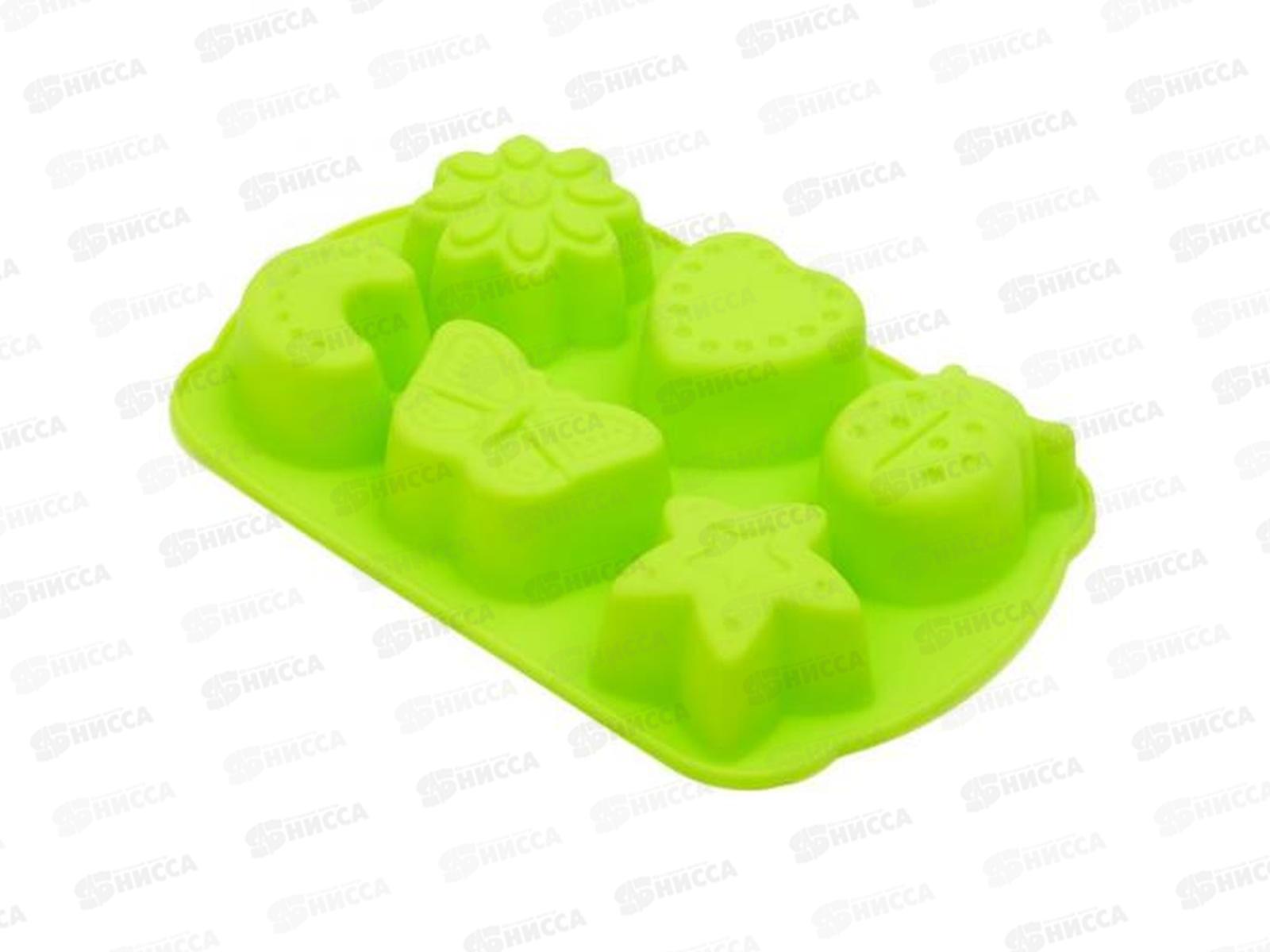 Форма для выпечки силиконовая 6 кексов Лето KT-S-317