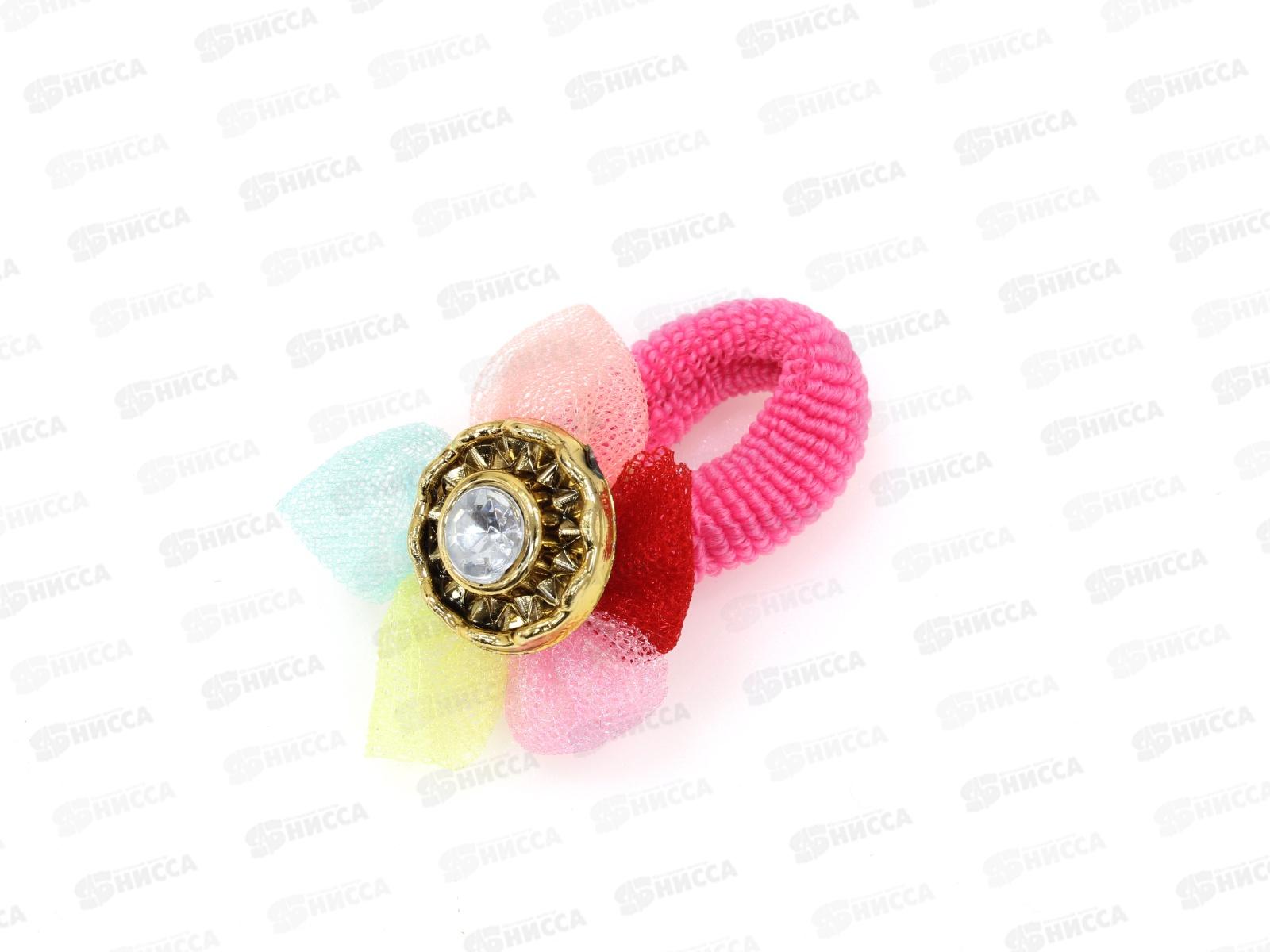 Резинка  для волос ГП713 &quotПятицветик с украшением&quot микс *20