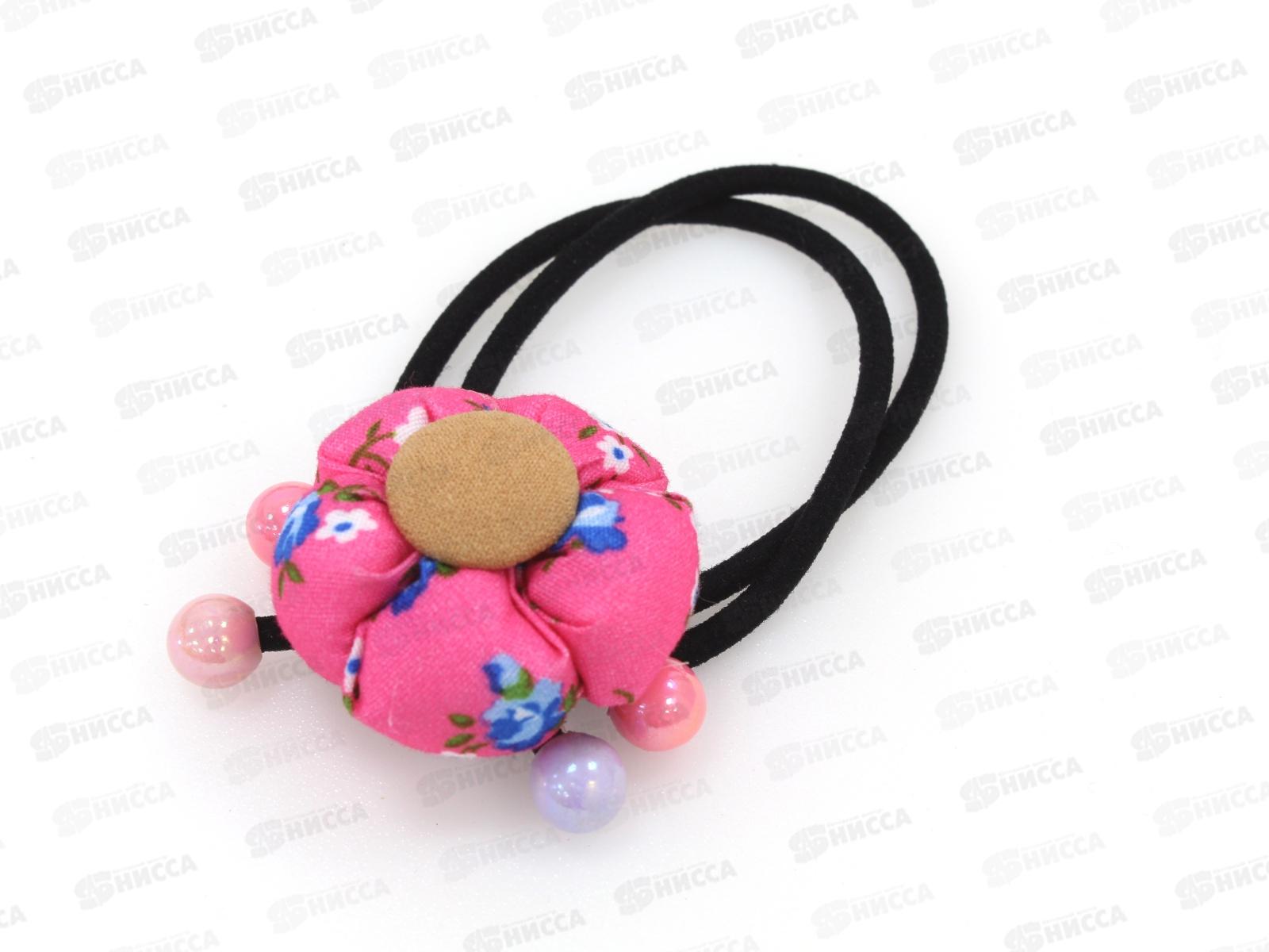 Резинка  для волос ОГ998 &quotЦветок ткань выпуклый&quot *45