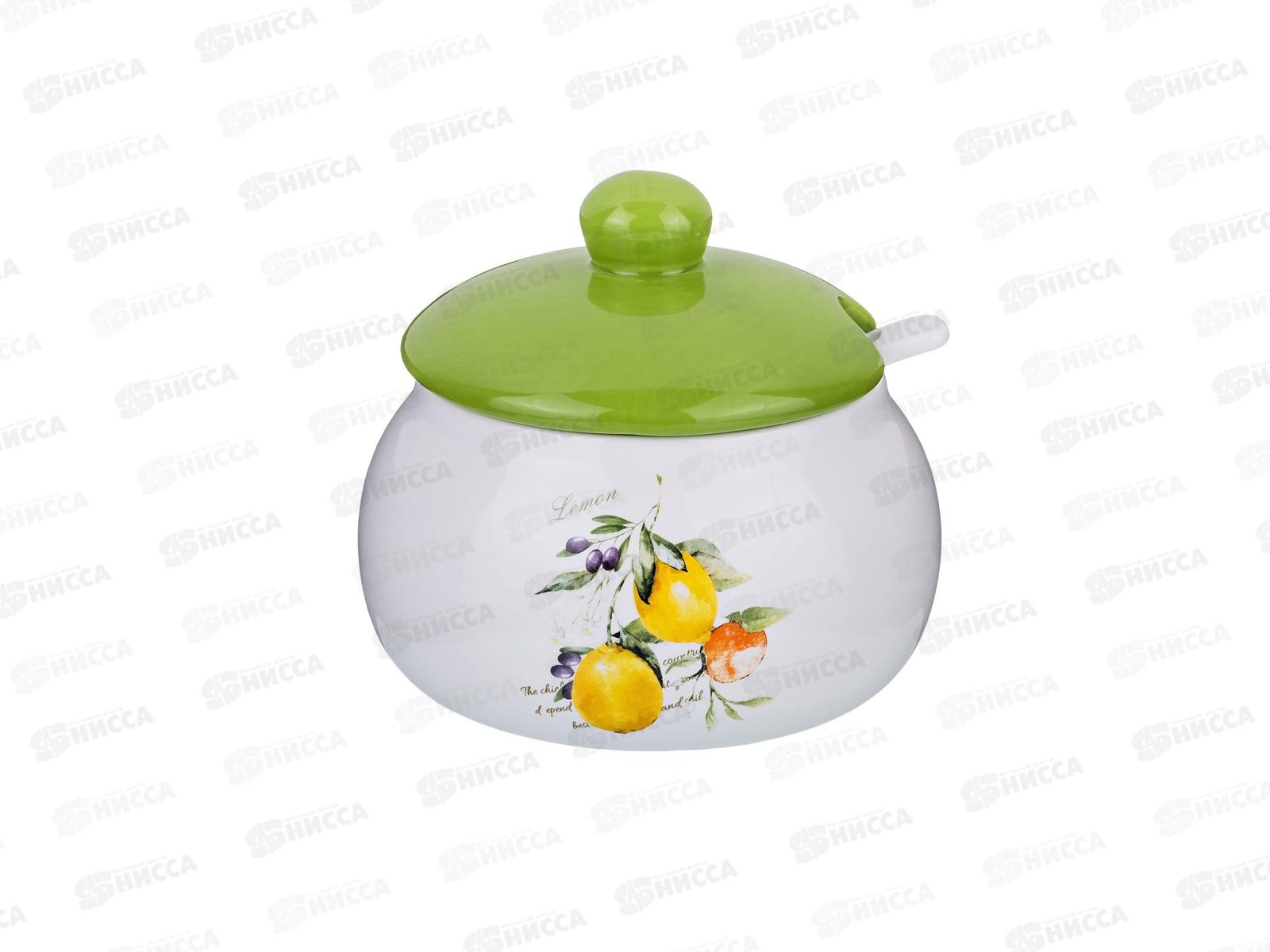 Банка для сыпучих продуктов с ложкой 500мл Итальянские лимоны 230-153