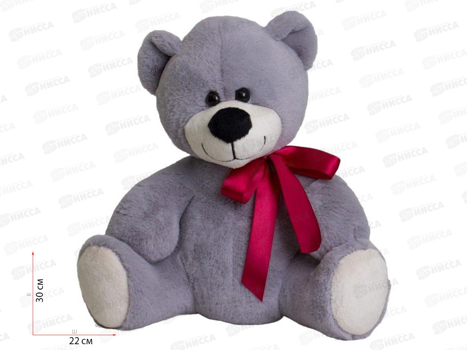 Медведь Мишаня 14-84-4 (серый с бантом)  Рэббит