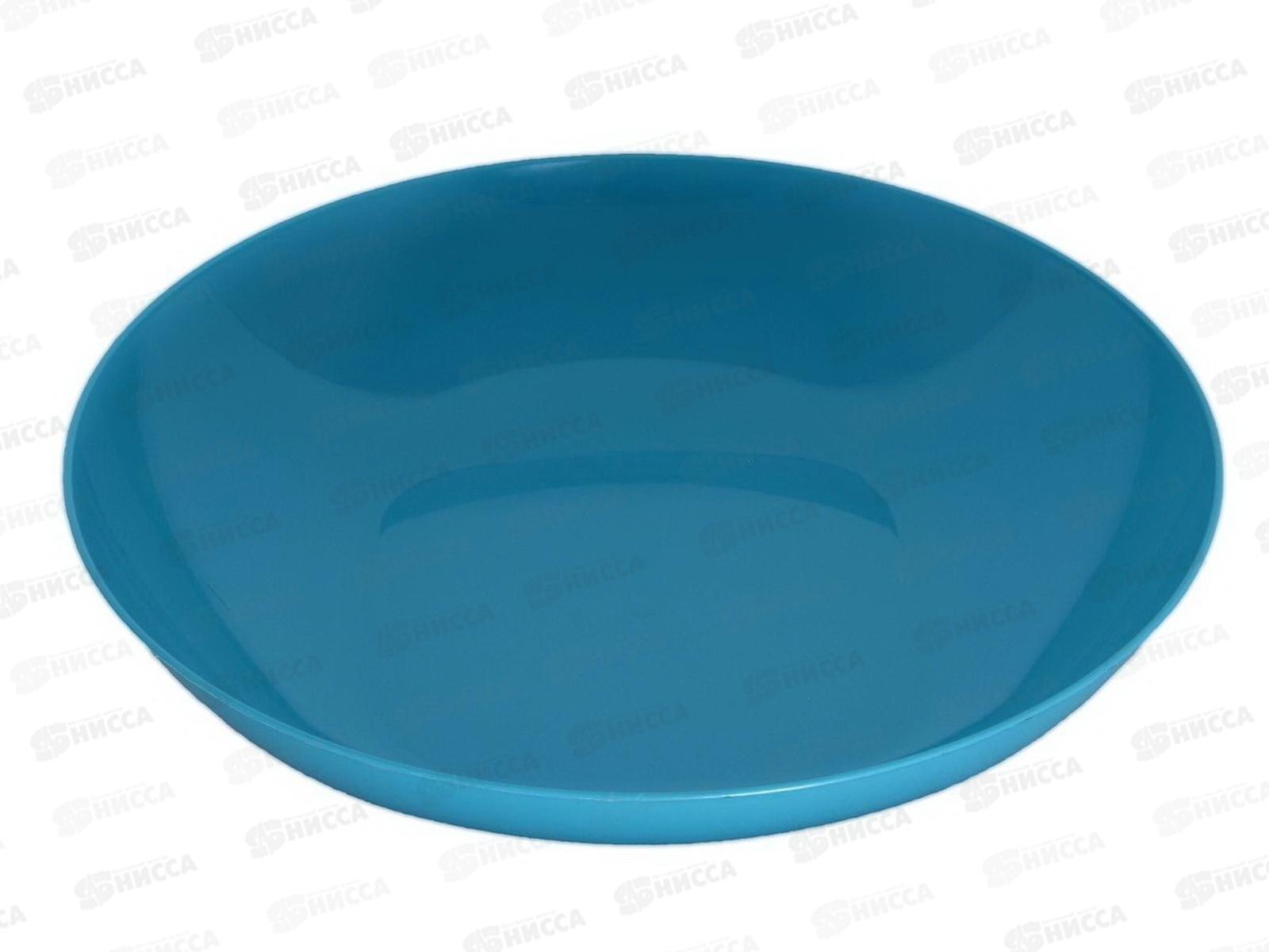 Тарелка большая 215*42 V=1л голубая ИНТ  *80/10