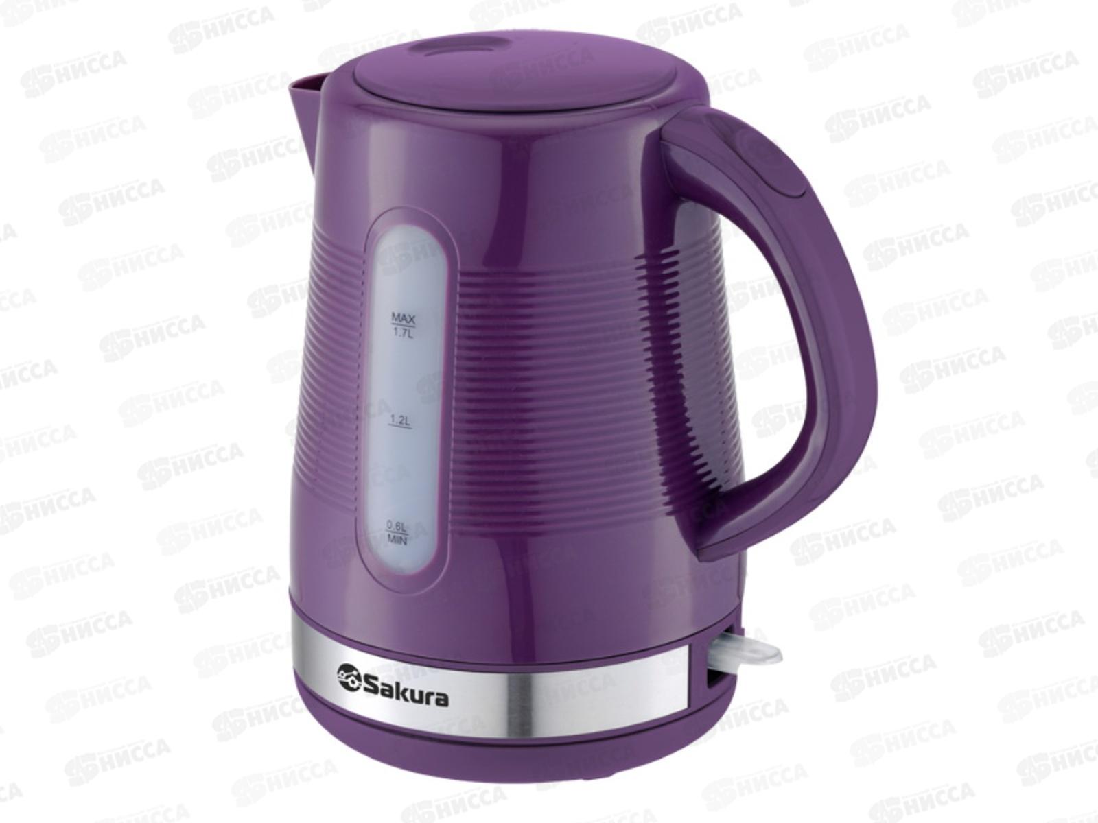 Чайник электрический SA-2343P (1,7) фиолетовый