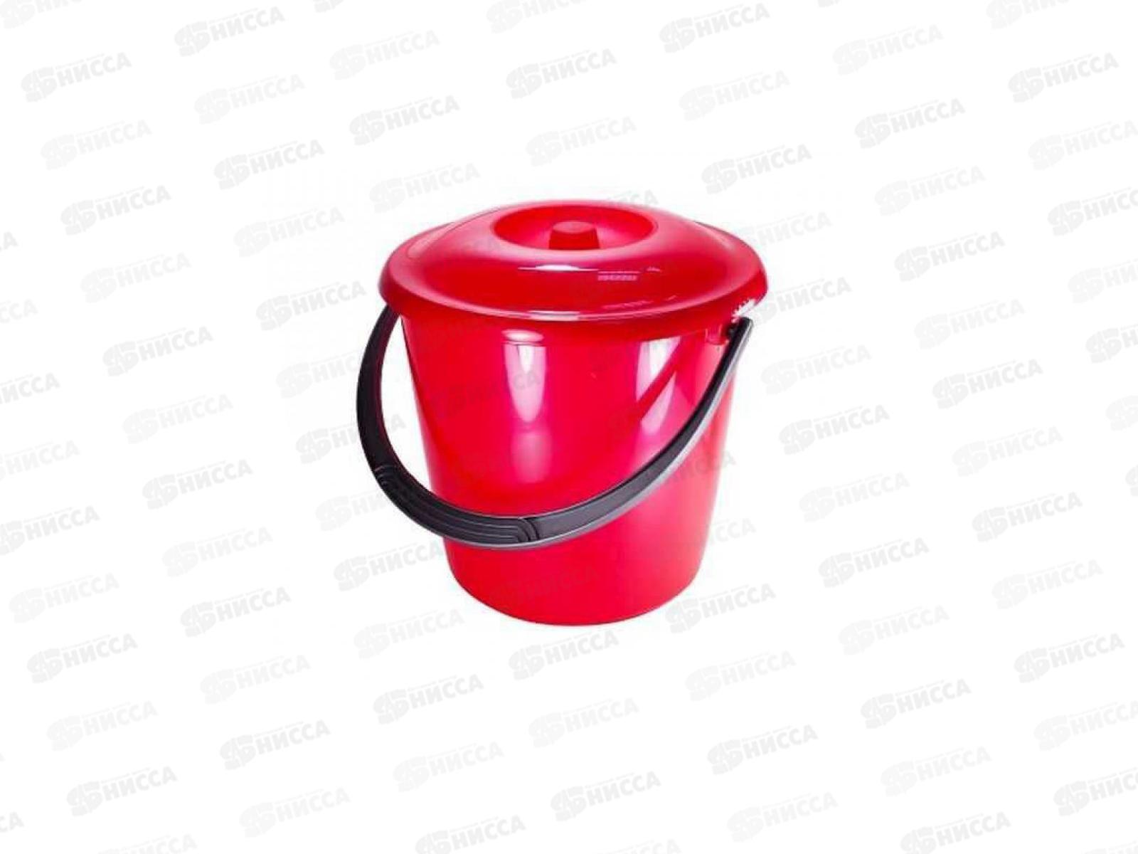 Ведро 3л с крышкой Соло С630К красное *13