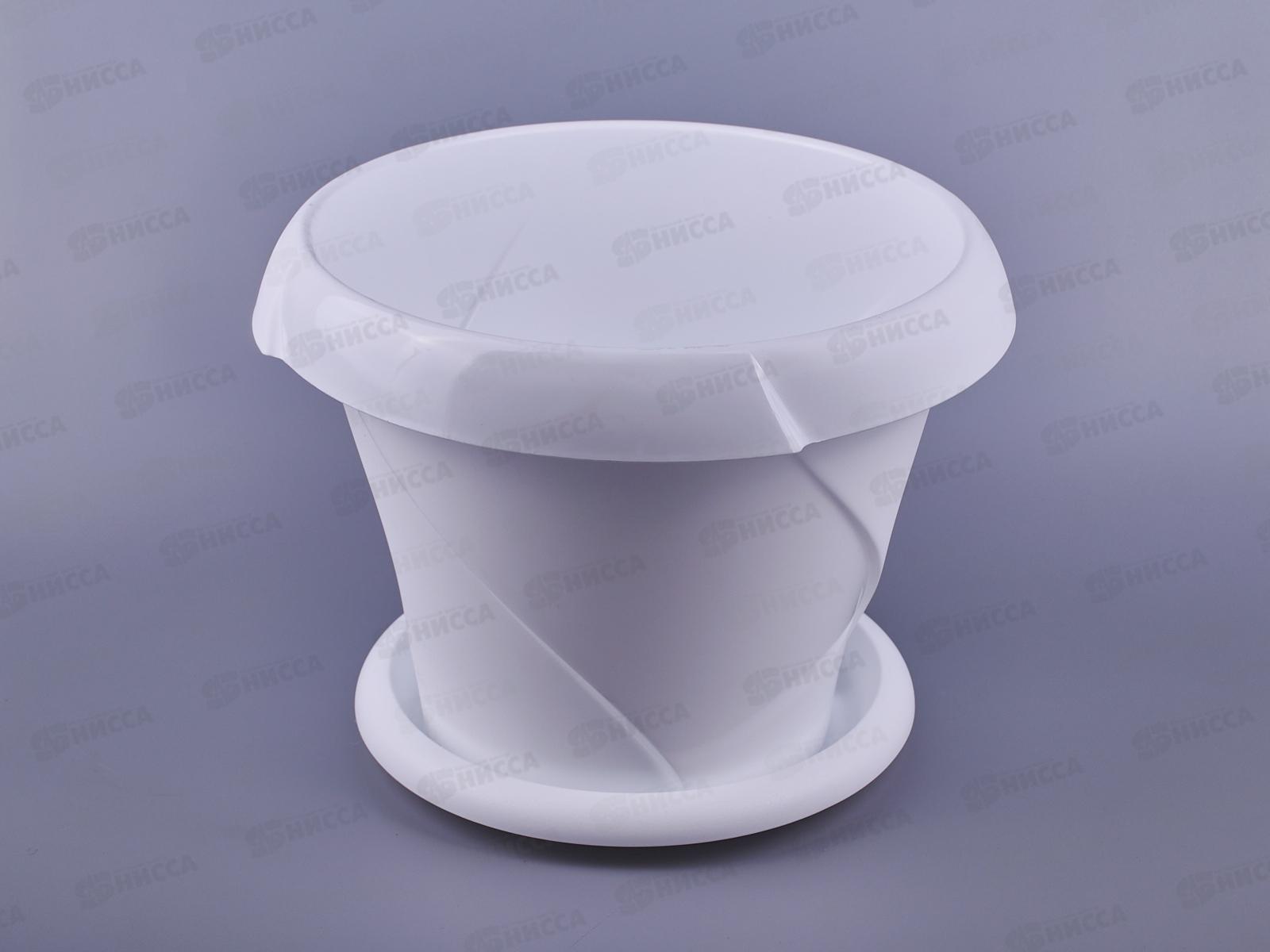 Кашпо &quotФлориана&quot 5,4л Д270 С387белое с поддоном  *8