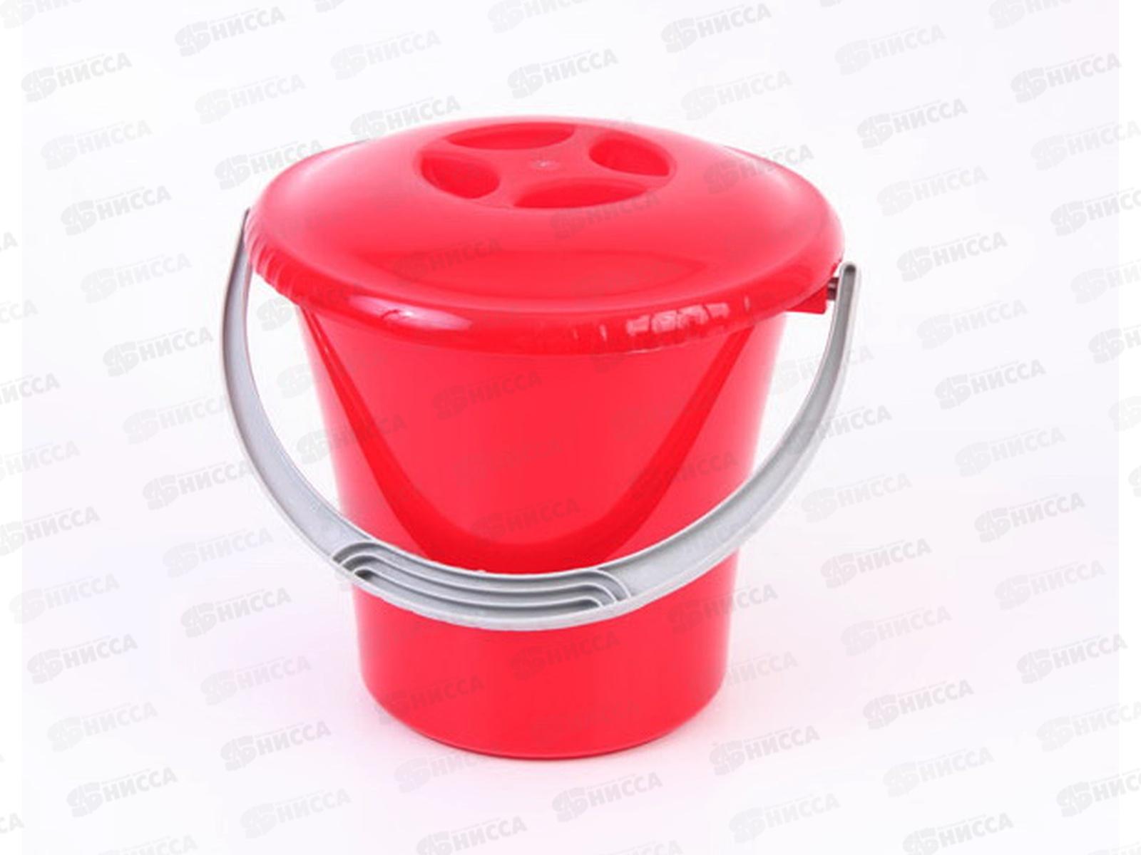 Ведро 3л с крышкой Либерти С601К красное *13