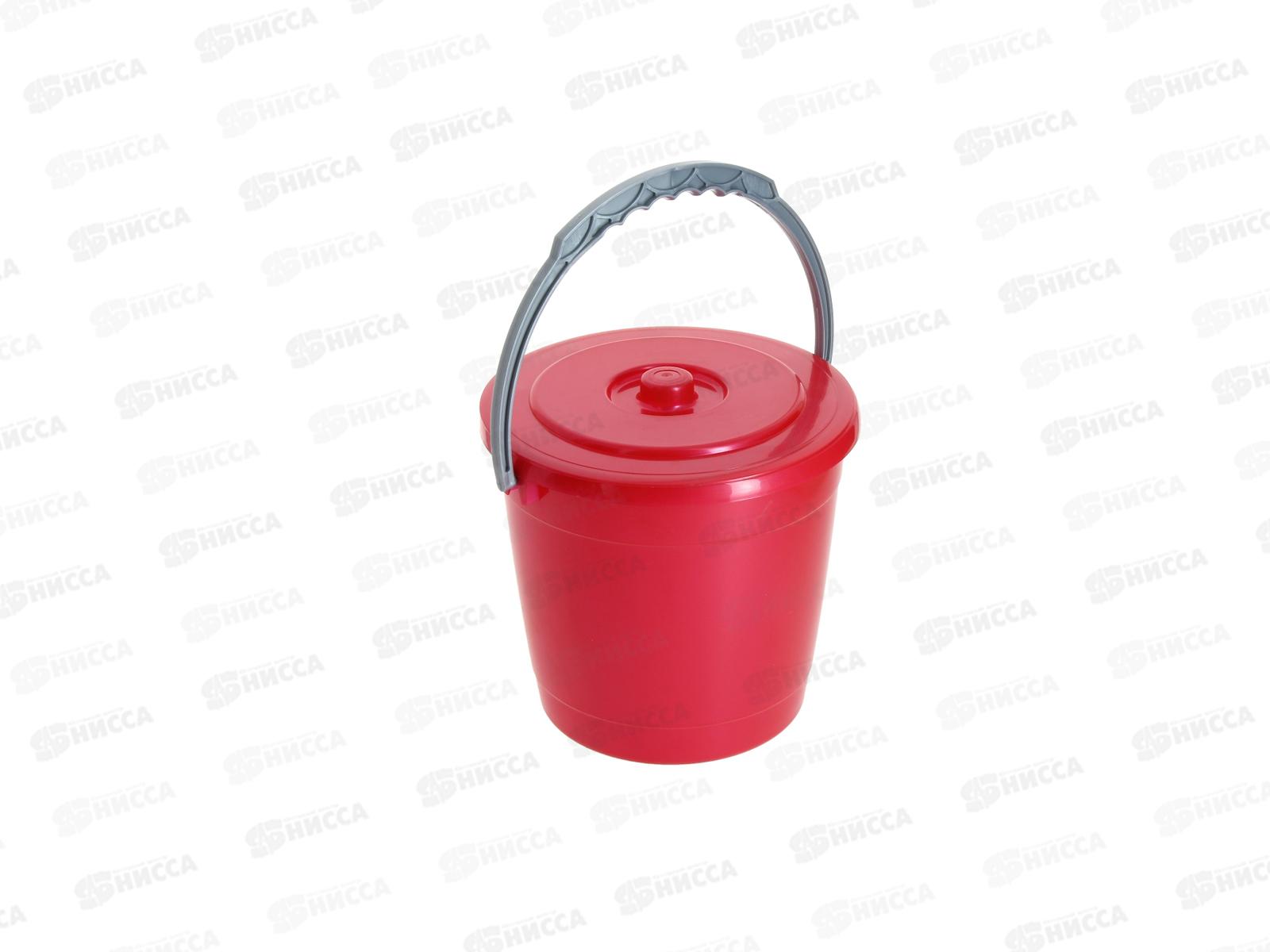 Ведро 5л с крышкой КОЛОР С402К красное *17