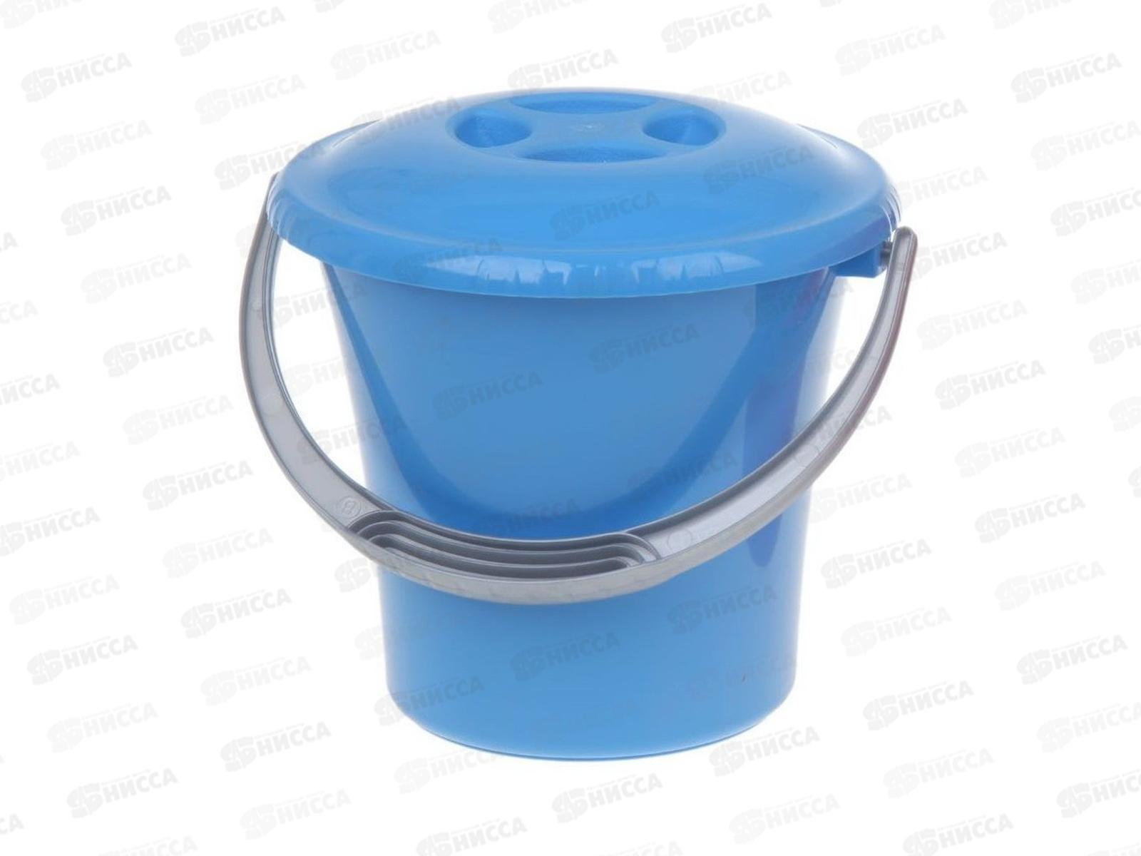 Ведро 3л с крышкой Либерти С601К голубое *13