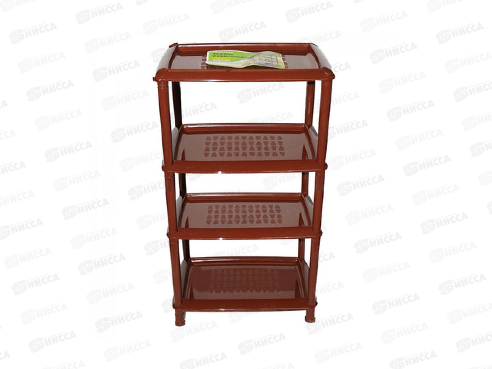 Этажерка универсальная Джета 4 полки С742  коричневая/кор сер *4