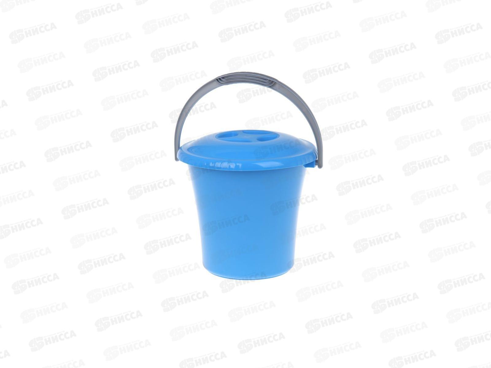 Ведро 5л с крышкой Либерти С602К голубое *15