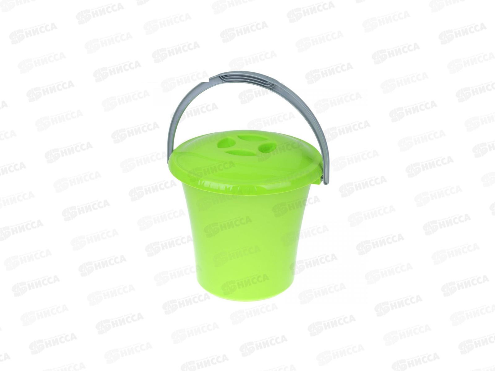Ведро 5л с крышкой Либерти С602К салатовое *15