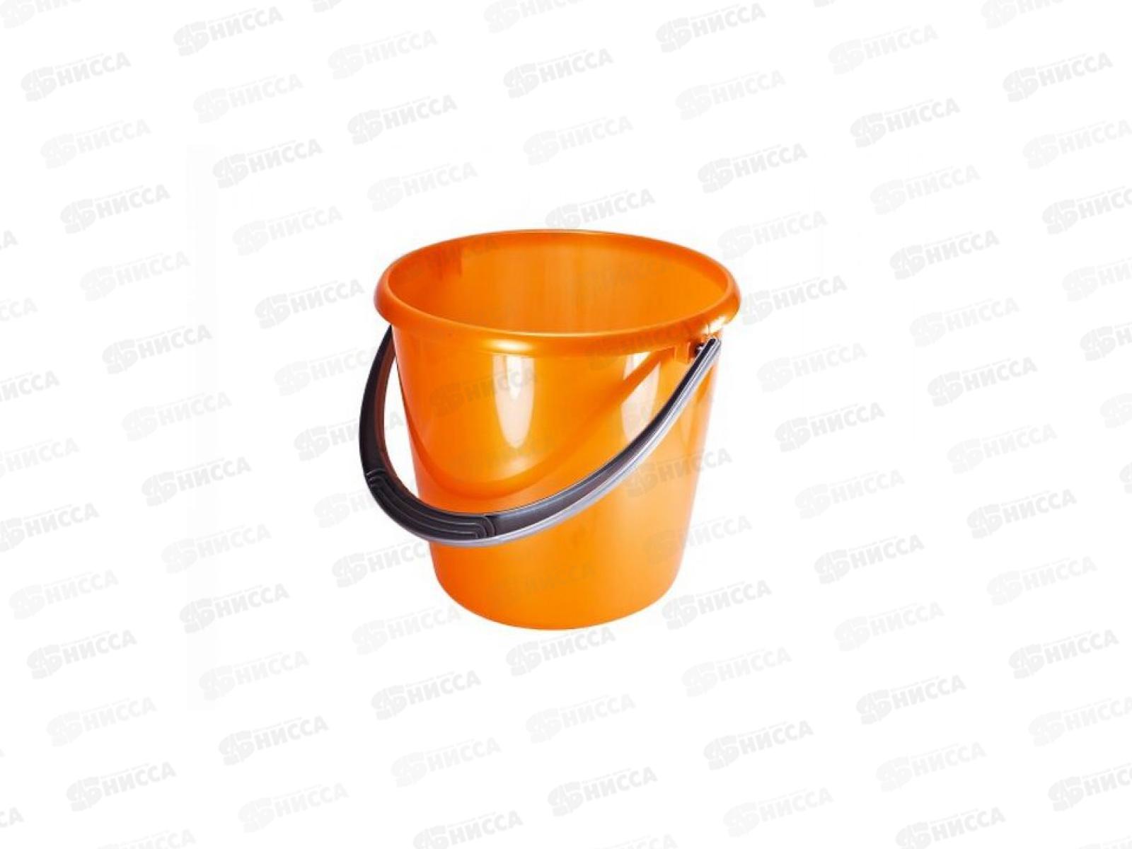Ведро 10л без крышки Соло С633 оранжевое *17