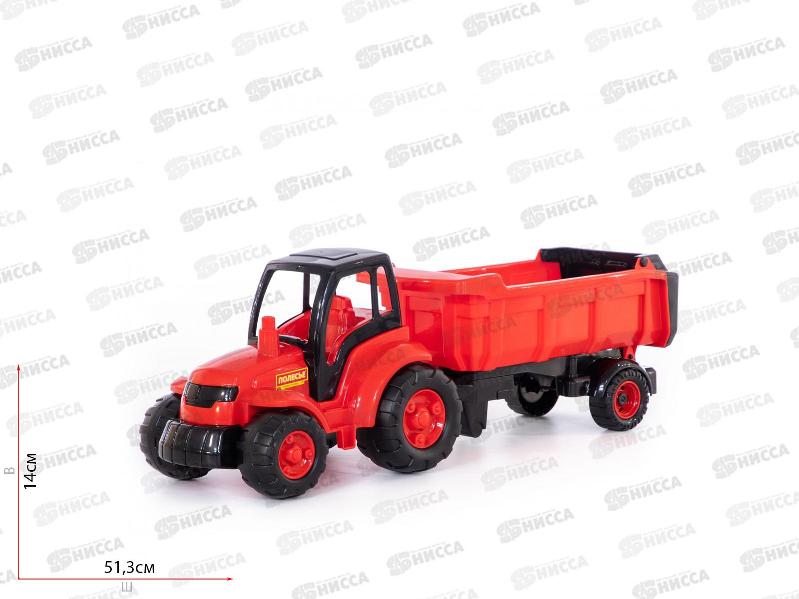 Трактор &quotЧемпион&quot с полуприцепом в сетке  0445 *4