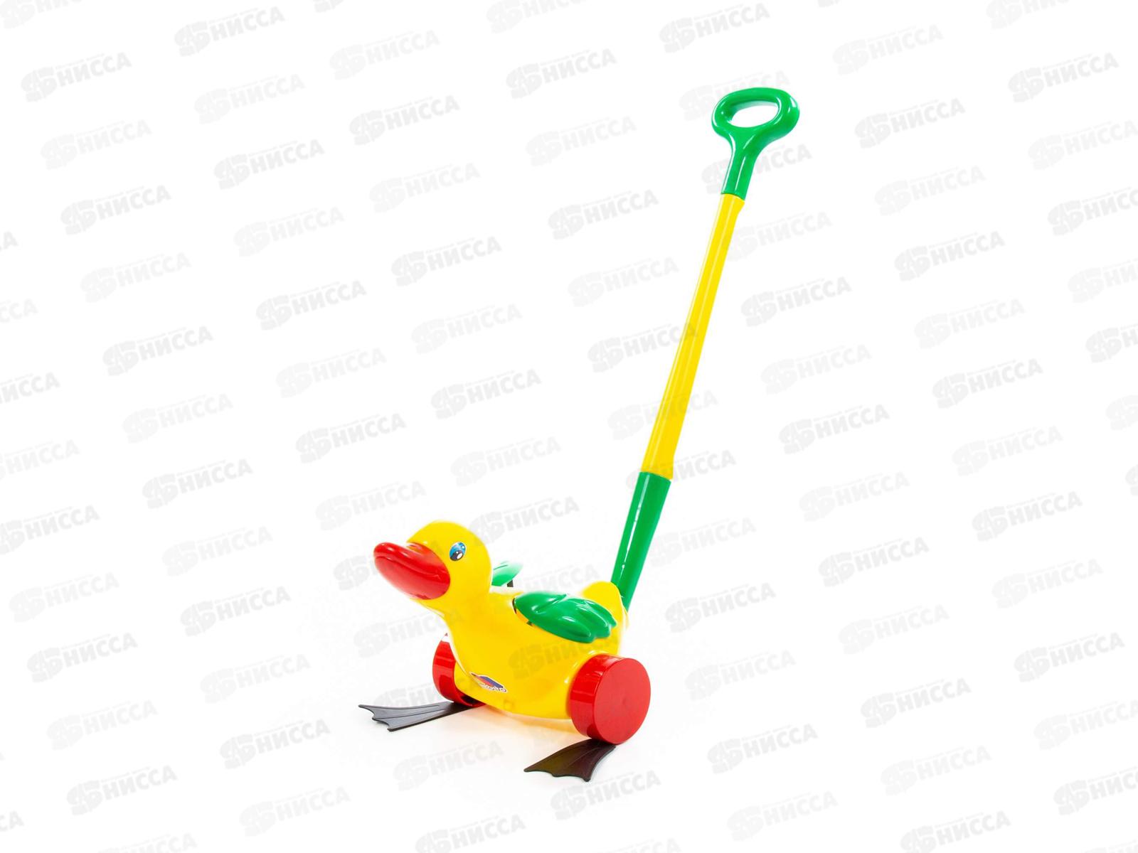 Каталка "Утенок" с ручкой 7925 *14