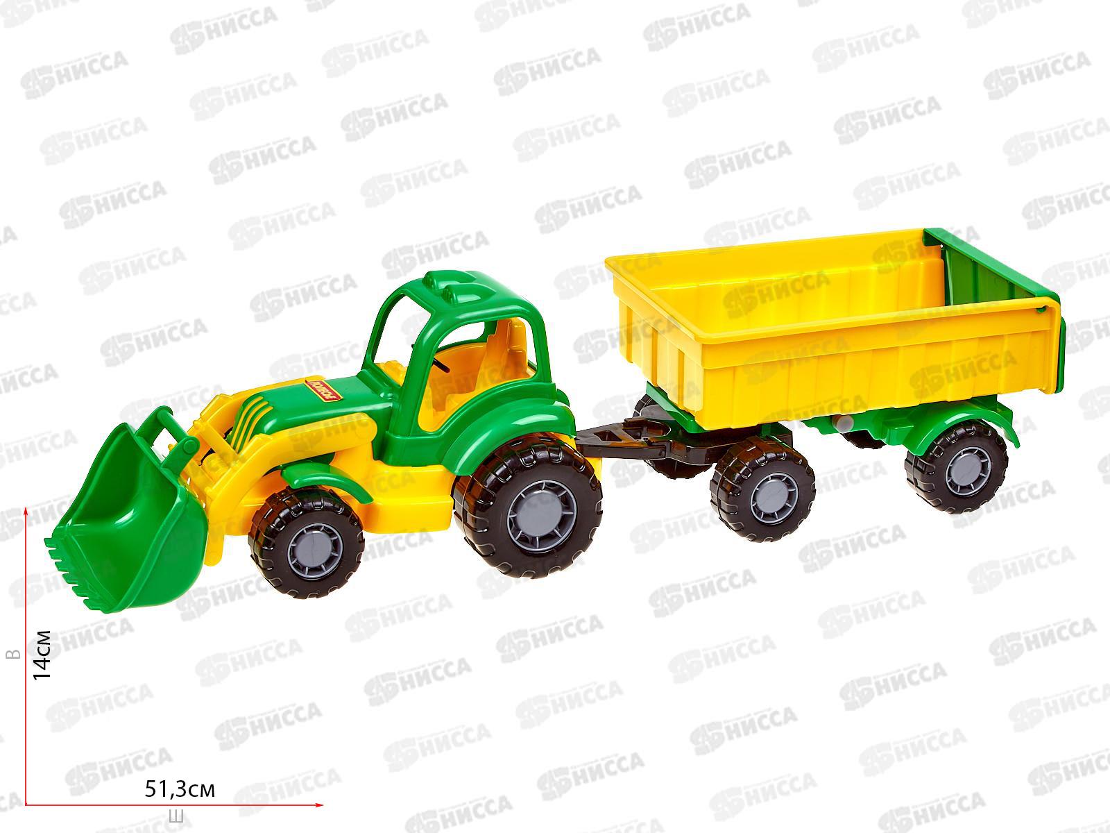 Трактор &quotКрепыш&quot с прицепом №1 и ковшом 44556 *6