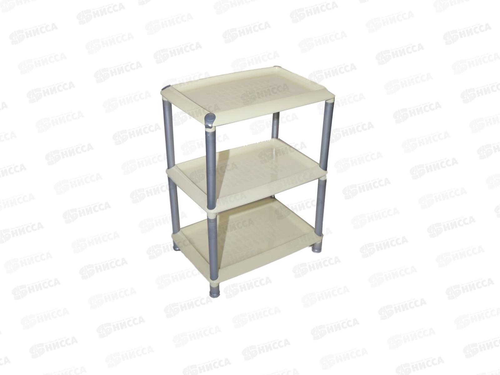 Этажерка универсальная Джета 3 полки С741 слоновая кость/серая *4