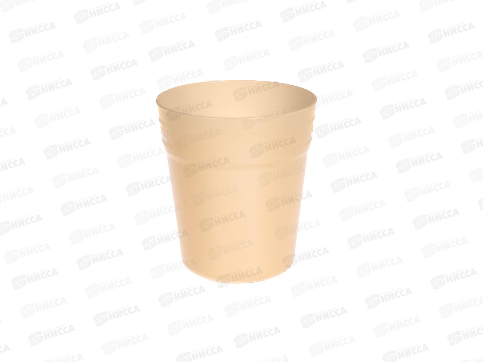 Стакан пластмассовый 260мл бежевый *50  ИНТ