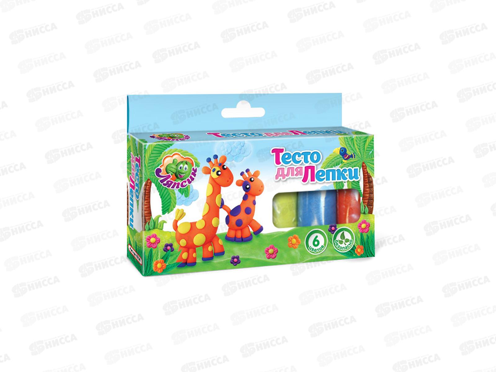 Тесто для лепки 6 цветов по 150гр в коробке П101 *45