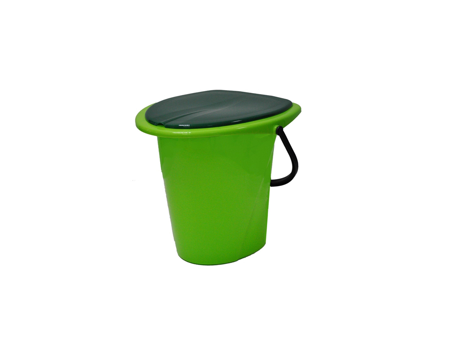 Ведро-туалет 17л Оливковый/Салатовый ING30001  *7